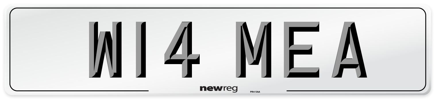 W14 MEA Number Plate from New Reg